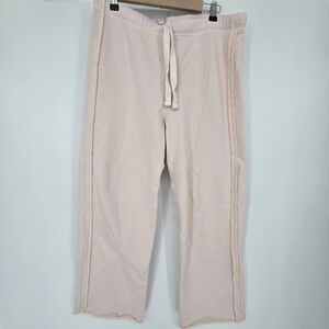 Frank & Eileen Bella triple fleece pocket blush pink capri sweatpants Large
